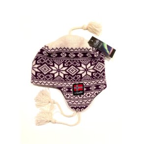 Nordlys  Mnstret ull lue med snor