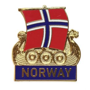 Pins vikingskip med seil