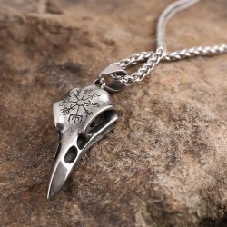 Vikingsmykke med ravneskalle