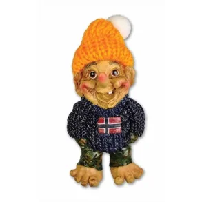 Genser Geir med lue. mrk  bl,magnet