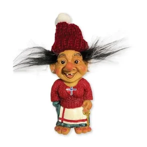 Genser Gerd med lue-dyp rd,magnet