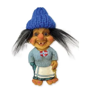 Genser Gerd med lue-lys bl,magnet