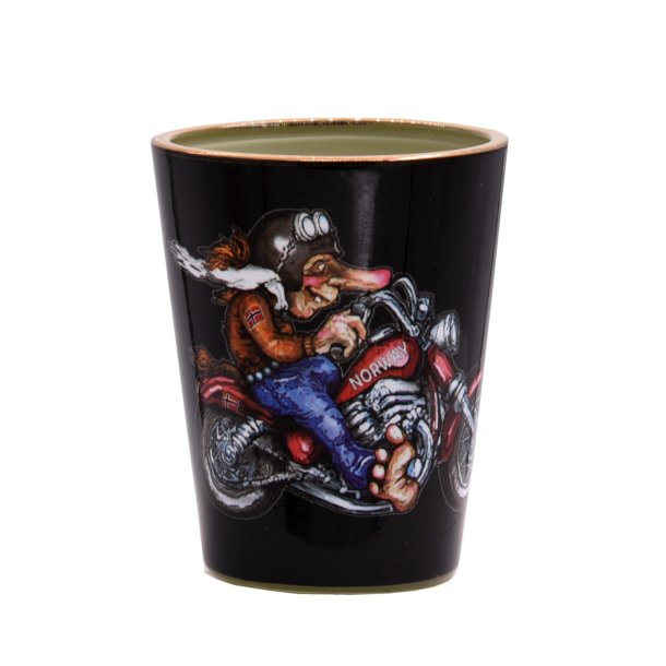 Shot glass- Norwegian biker