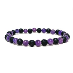  Ametyst / Lava 6 mm 19 cm