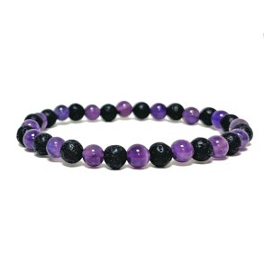  Ametyst / Lava 6 mm 19 cm