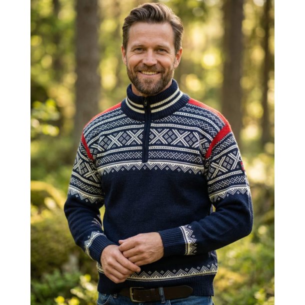 Bretind Setesdal ullgenser med zip til dame og herre 