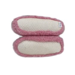 Barnetfler 100% Ull - ROSA. Antiskli sle. 