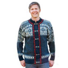 Nordlys Mnstret kofte til dame og herre koksgr natur