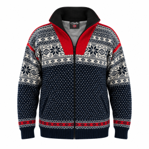 Nordlys � �M�nstret� ulljakke med Windbreaker