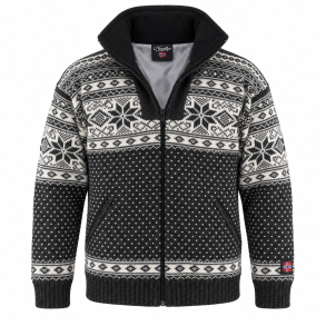 Nordlys � �M�nstret� ulljakke med Windbreaker