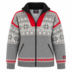 Nordlys � �M�nstret� ulljakke med Windbreaker