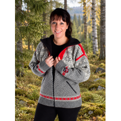 Nordlys � �M�nstret� ulljakke med Windbreaker