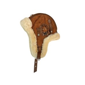 Saueskinnspilothatt Maverick LYS BRUN