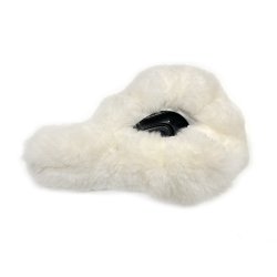 Sykkelsetetrekk - saueskinn. HVIT