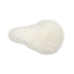 Sykkelsetetrekk - saueskinn. HVIT