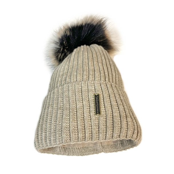 Ull lue med en naturlig pompong