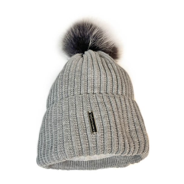 Ull lue med en naturlig pompong