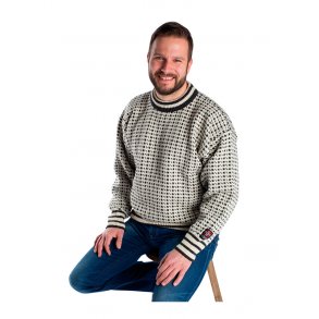 Nordlys klassisk �Islender� ullgenser med rund hals