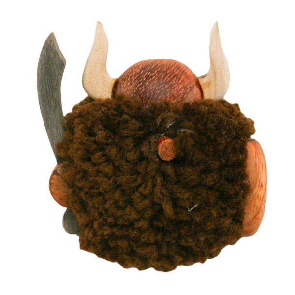 Magnet, brun pompom viking 