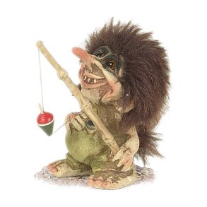 Troll, fisker, liten (Troll nr. 069)
