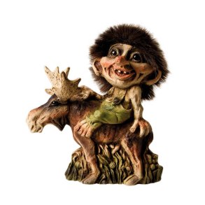 Troll sitter p elg (Troll nr. 203) 