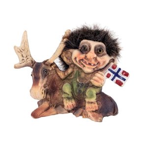 Troll med elg og flagg (Troll nr. 064)
