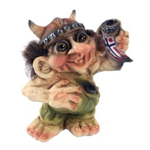 Troll, vikingtroll med drikkehorn (Troll nr. 010) 